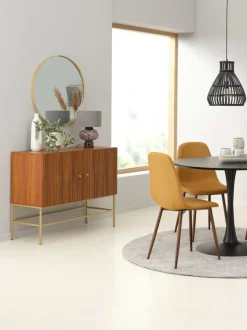 Spisebord RINGSTED Ø100 sort askefiner