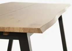 Spisebord SKOVLUNDE 90x200 eg natur/sort