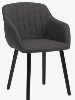 Spisebordsstol ADSLEV antracitgråt stof/sort
