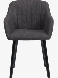 Spisebordsstol ADSLEV antracitgråt stof/sort