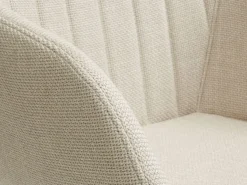 Spisebordsstol ADSLEV beige stof/egefarve