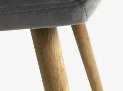 Spisebordsstol ADSLEV grå velour/natur
