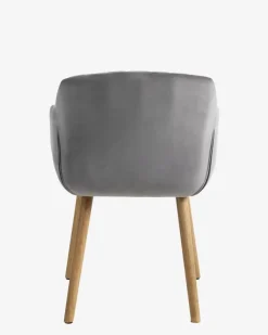 Spisebordsstol ADSLEV grå velour/natur
