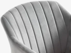 Spisebordsstol ADSLEV grå velour/natur