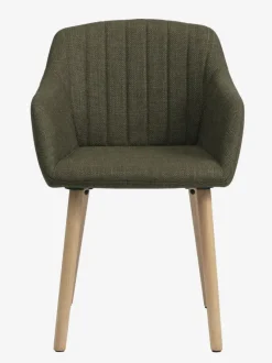 Spisebordsstol ADSLEV olivengrønt stof/egefarve