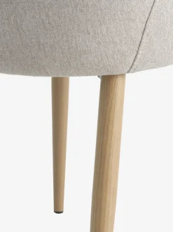 Spisebordsstol BELLINGE sandfarvet stof/egefarve