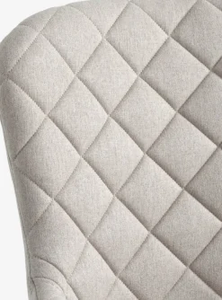 Spisebordsstol BELLINGE sandfarvet stof/egefarve