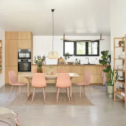 Spisebordsstol BISTRUP støvet fersken