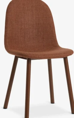 Spisebordsstol EJSTRUP terrakottafarvet stof