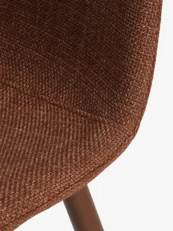 Spisebordsstol EJSTRUP terrakottafarvet stof