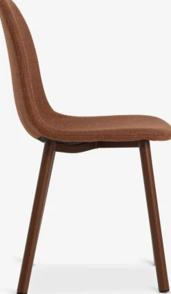 Spisebordsstol EJSTRUP terrakottafarvet stof