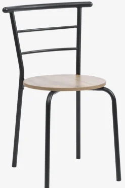 Spisebordsstol GADSTRUP sort/egefarve