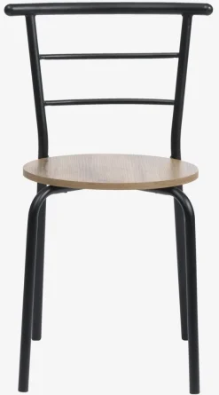 Spisebordsstol GADSTRUP sort/egefarve