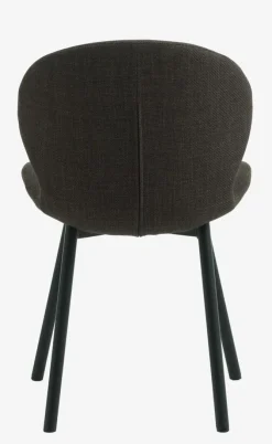 Spisebordsstol GEVNINGE mørkebrunt stof/sort