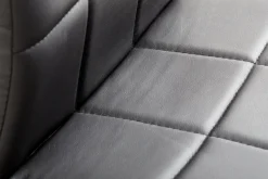 Spisebordsstol HAMMEL sort kunstlæder/krom