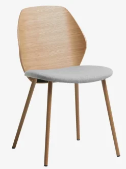 Spisebordsstol HORNE lysegrå/eg