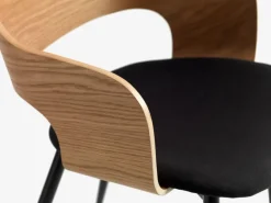 Spisebordsstol HVIDOVRE eg/sort stof