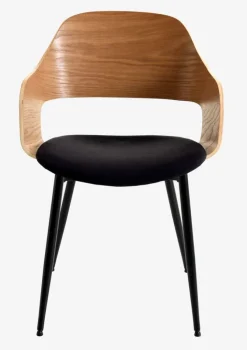 Spisebordsstol HVIDOVRE eg/sort stof