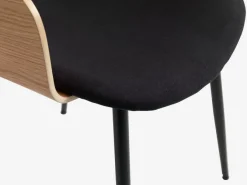 Spisebordsstol HVIDOVRE eg/sort stof