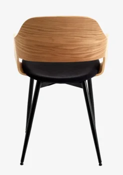 Spisebordsstol HVIDOVRE eg/sort stof