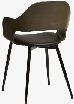 Spisebordsstol HVIDOVRE mørk eg/sort stof