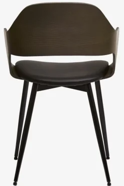 Spisebordsstol HVIDOVRE mørk eg/sort stof