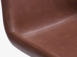 Spisebordsstol HYGUM drejebase cognacfarvet kunstlæder/sort