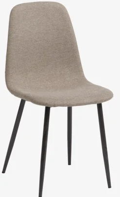 Spisebordsstol JONSTRUP beige stof/mørk egefarve