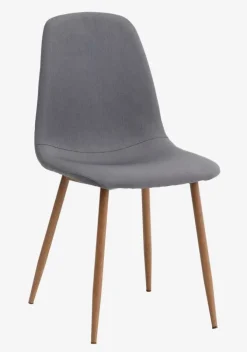 Spisebordsstol JONSTRUP gråt stof/egefarve