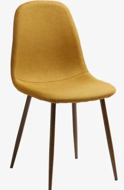 Spisebordsstol JONSTRUP karryfarvet stof/mørk eg