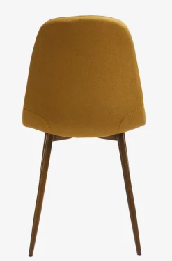 Spisebordsstol JONSTRUP karryfarvet stof/mørk eg