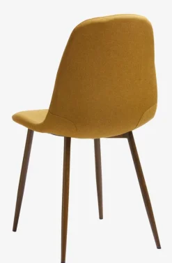 Spisebordsstol JONSTRUP karryfarvet stof/mørk eg