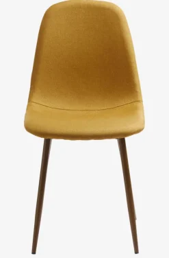 Spisebordsstol JONSTRUP karryfarvet stof/mørk eg