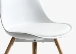 Spisebordsstol KASTRUP hvid/eg