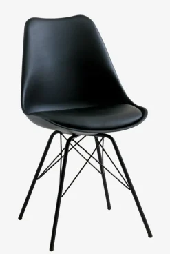 Spisebordsstol KLARUP sort kunstlæder/sort