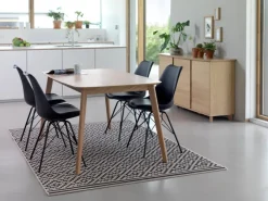 Spisebordsstol KLARUP sort kunstlæder/sort