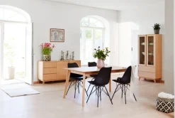 Spisebordsstol KLARUP sort kunstlæder/sort