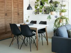 Spisebordsstol KLARUP sort kunstlæder/sort