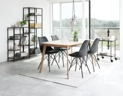 Spisebordsstol KLARUP sort kunstlæder/sort