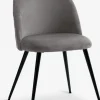 Spisebordsstol KOKKEDAL grå velour/sort