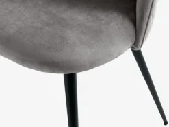 Spisebordsstol KOKKEDAL grå velour/sort