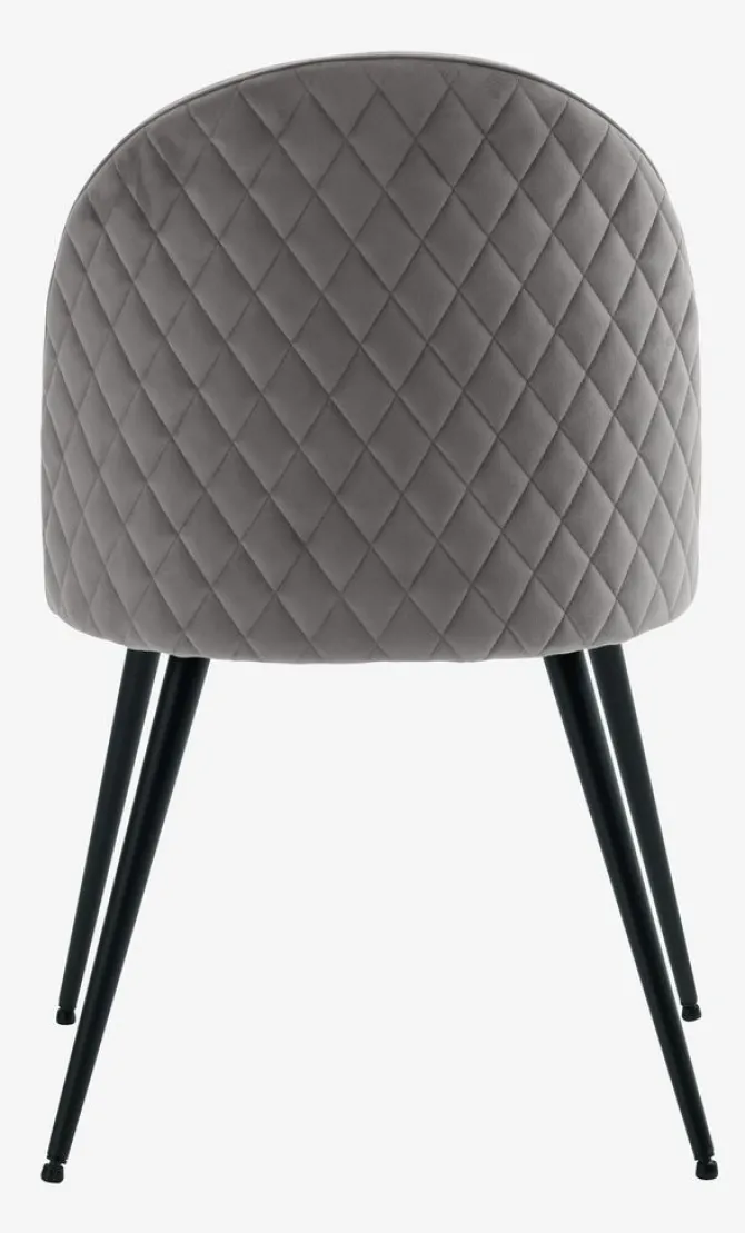 Spisebordsstol KOKKEDAL grå velour/sort