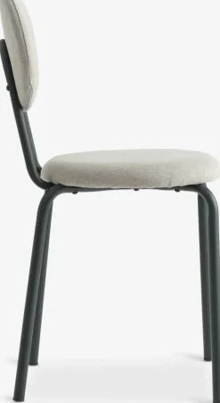 Spisebordsstol MALT sandfarvet stof/sort