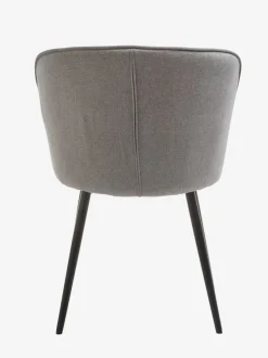 Spisebordsstol RISSKOV lysegråt stof/sort