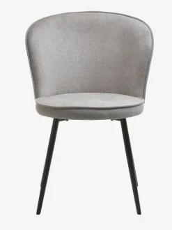 Spisebordsstol RISSKOV lysegråt stof/sort