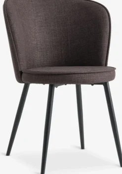 Spisebordsstol RISSKOV mørkebrunt stof/sort