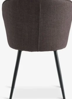Spisebordsstol RISSKOV mørkebrunt stof/sort