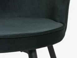 Spisebordsstol RISSKOV mørkegrøn velour/sort