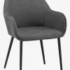 Spisebordsstol SABRO gråt stof/sort