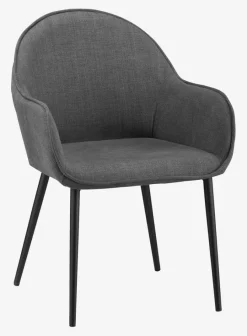 Spisebordsstol SABRO gråt stof/sort